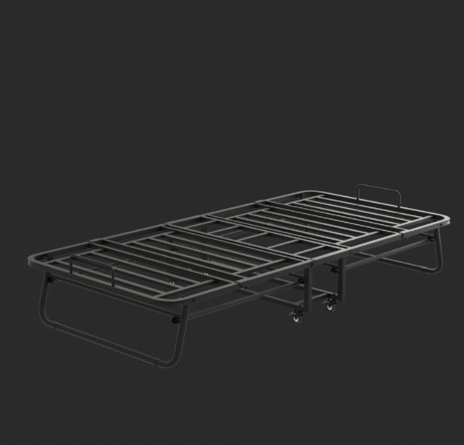 Folding Bed With Mattress Foam Mattress All Steel Pipe Frame - ADJOVIMARK