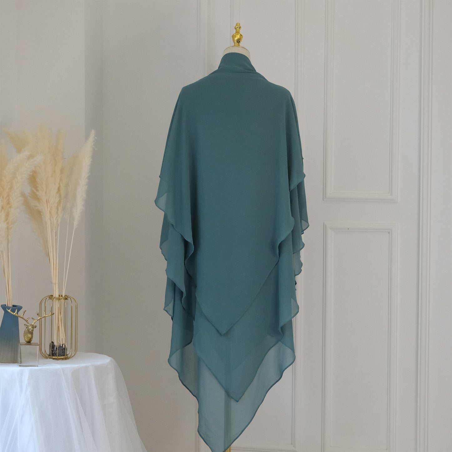 Pure Colored Front Two Layers Back Three Layers Headscarf - ADJOVIMARK