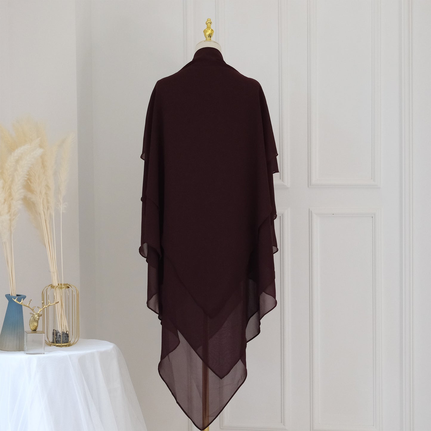 Pure Colored Front Two Layers Back Three Layers Headscarf - ADJOVIMARK
