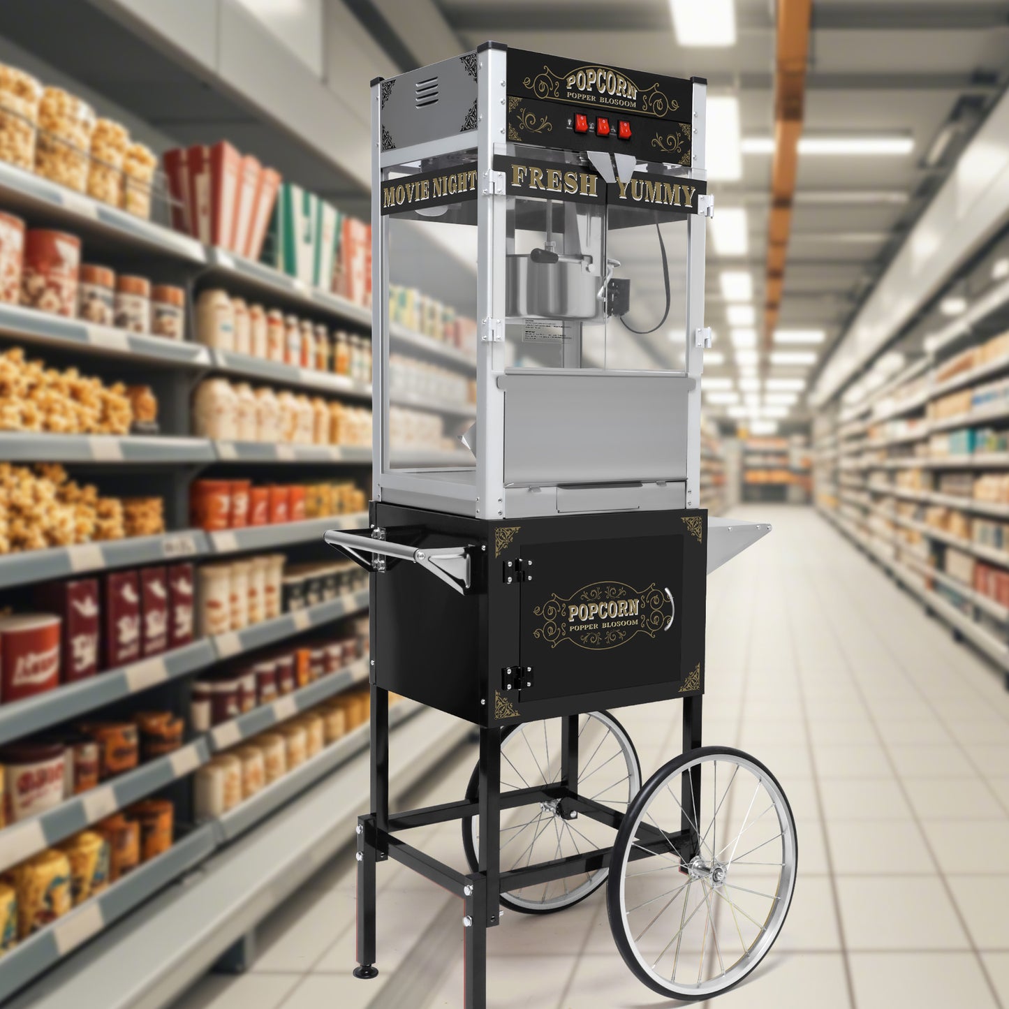 Luxury Commercial Fully Automatic Popcorn Machine - ADJOVIMARK