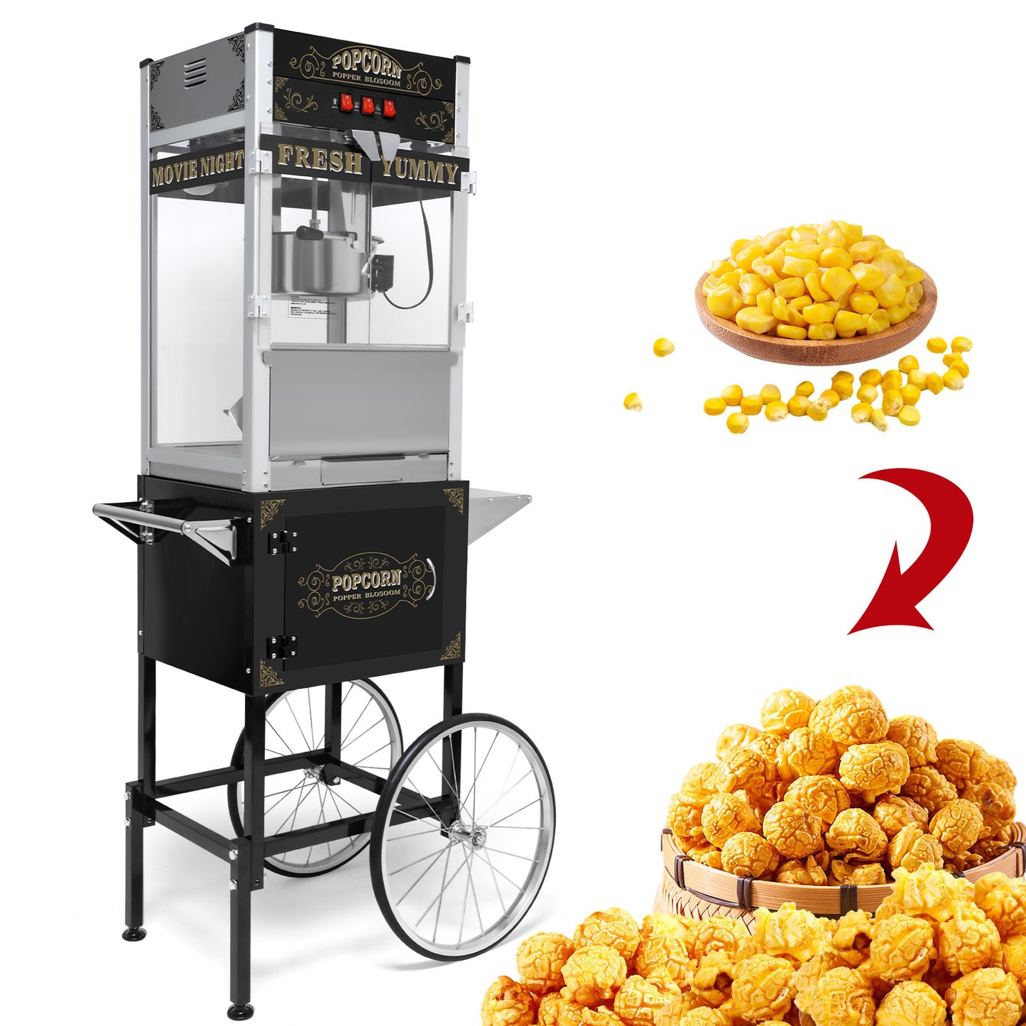 Luxury Commercial Fully Automatic Popcorn Machine - ADJOVIMARK