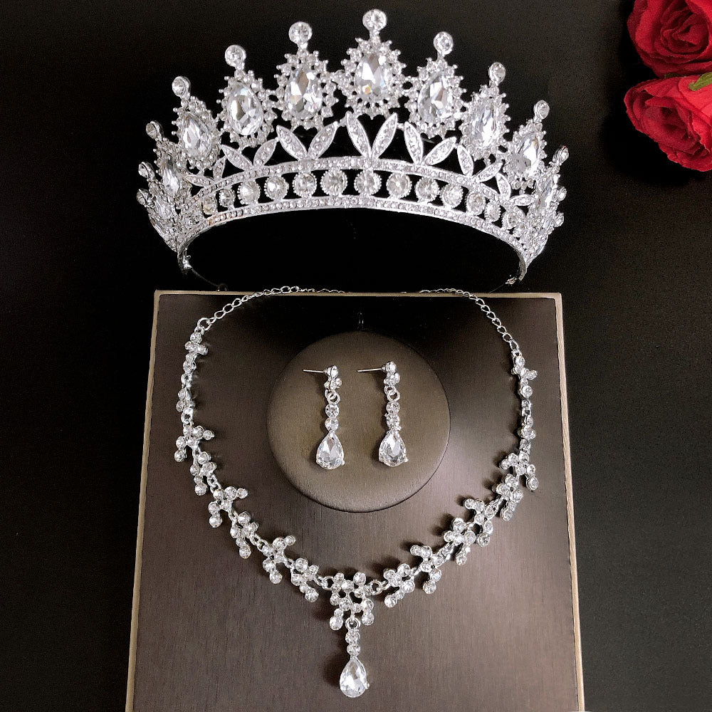 Royal Queen Bridal Jewelry Sets For Women Luxury Tiaras Crow - ADJOVIMARK