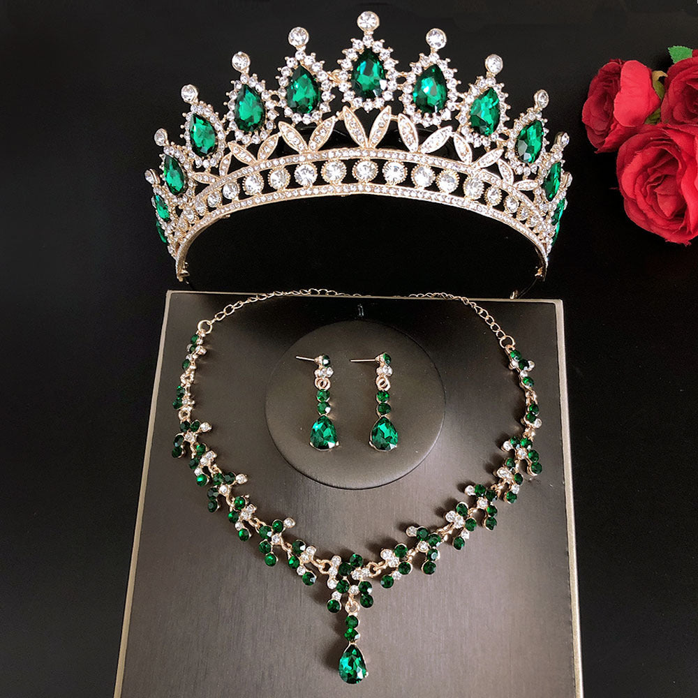Royal Queen Bridal Jewelry Sets For Women Luxury Tiaras Crow - ADJOVIMARK