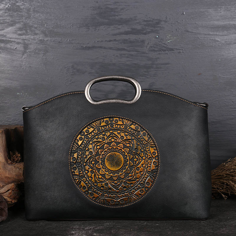 Women's Handbag Top Layer Cowhide Retro One-shoulder Diagonal Handbag - ADJOVIMARK