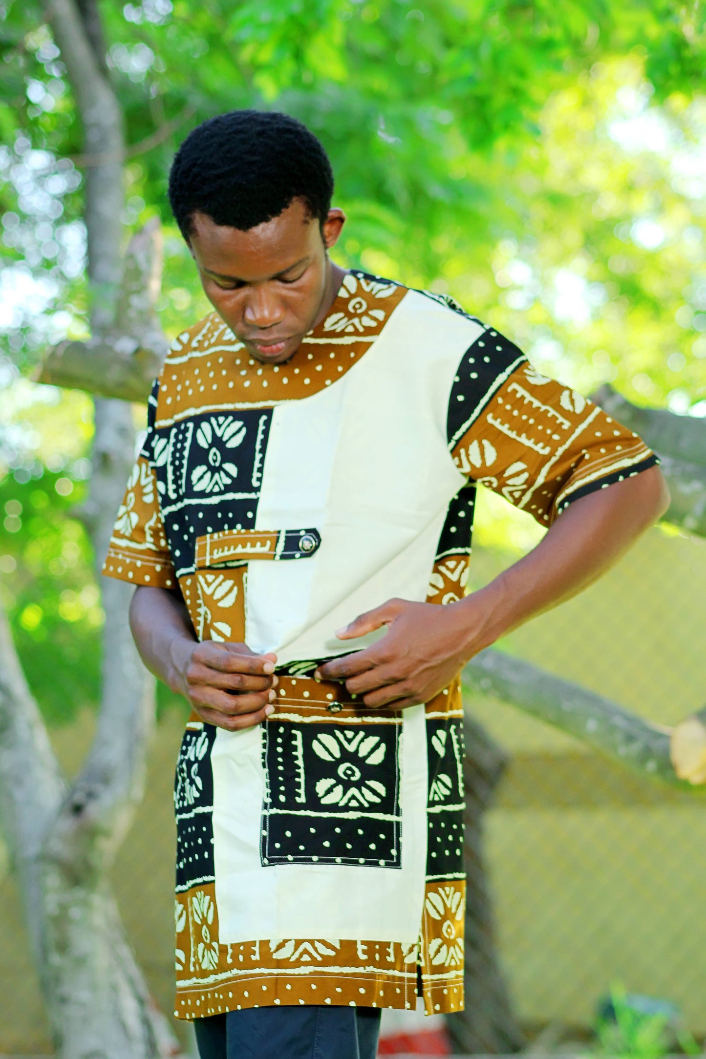 ENSEMBLE COSTUME HOMME MOTIF ETHNIQUE - ADJOVIMARK
