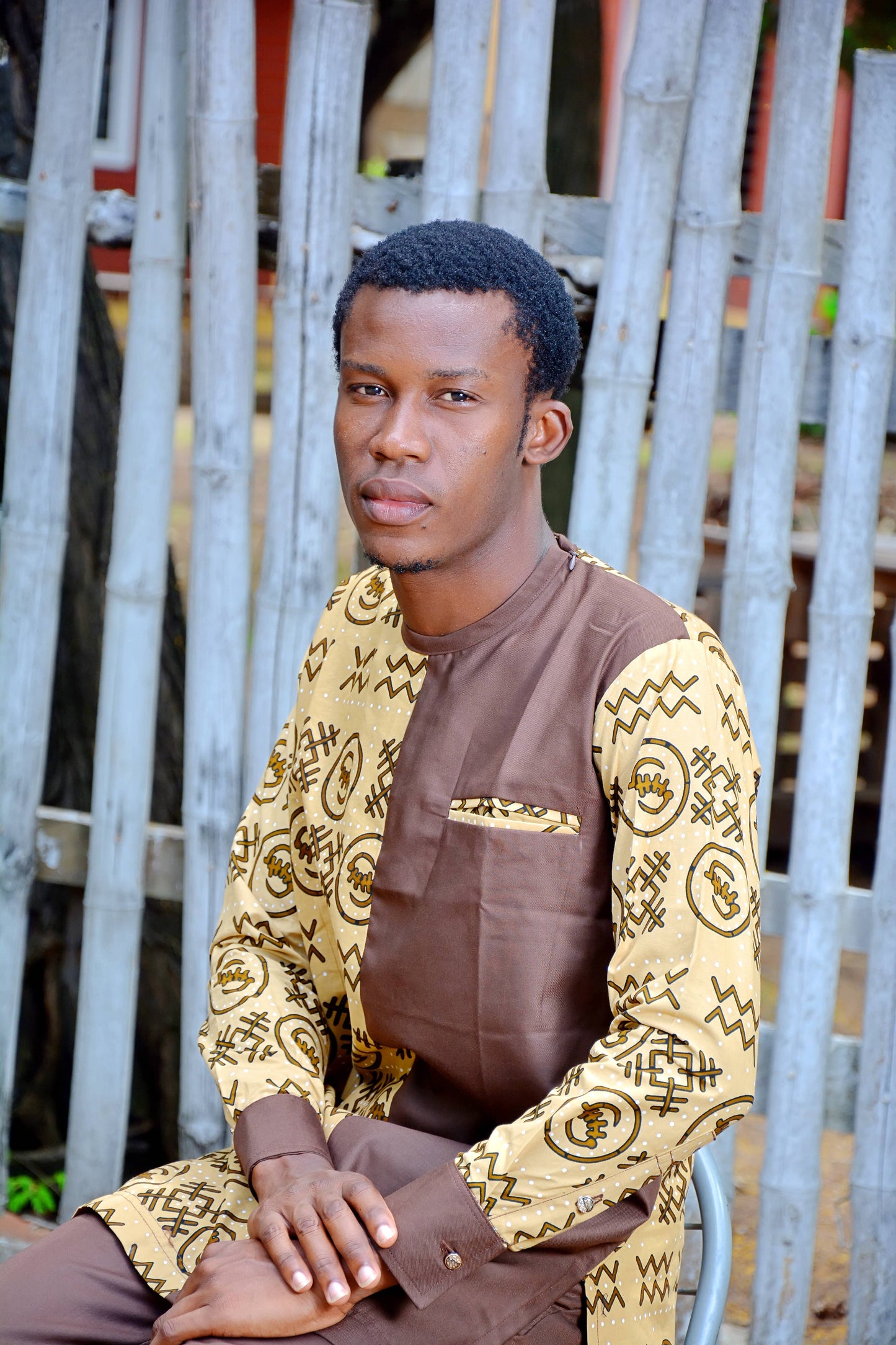 ENSEMBLE COSTUME HOMME MOTIF ETHNIQUE - ADJOVIMARK
