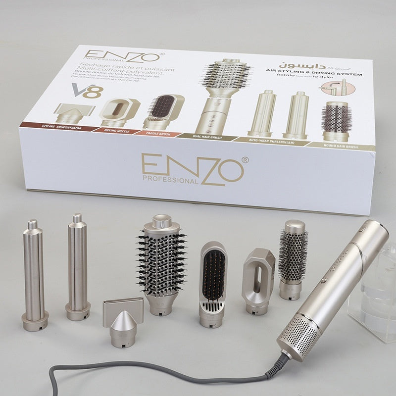 7 In 1 Hair Straightener Hair Comb One Step Hot Air Style Shaper Hair Dryer Hair Curler Brush - ADJOVIMARK