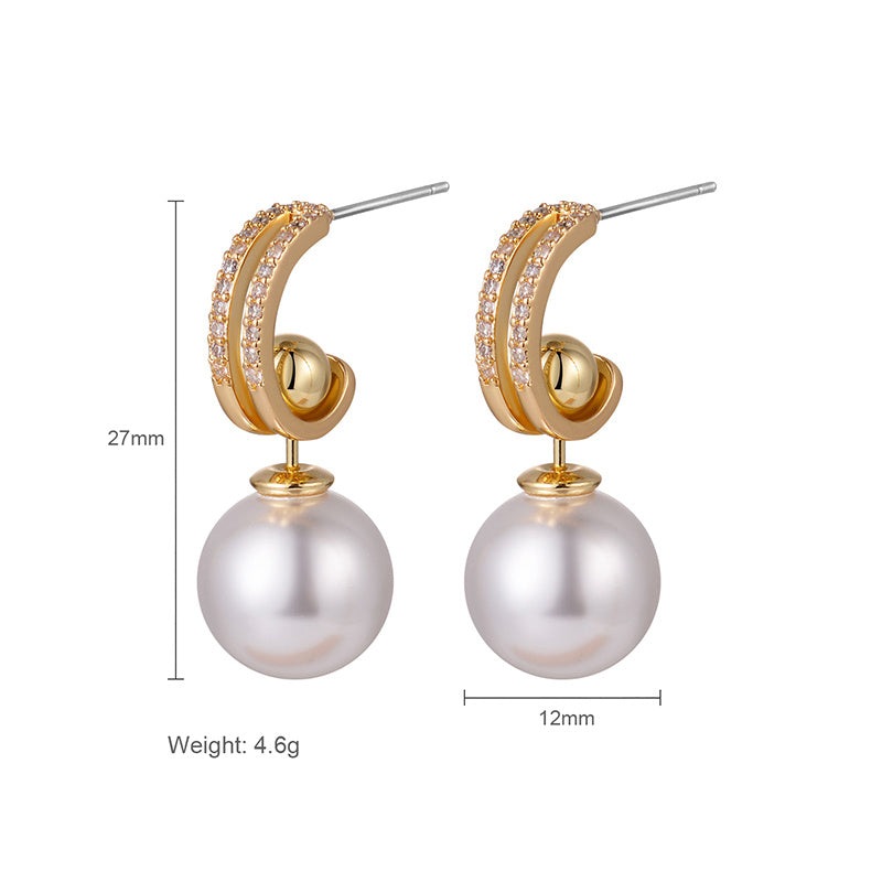 Earrings Frosted Shell Beads Solid Color - ADJOVIMARK