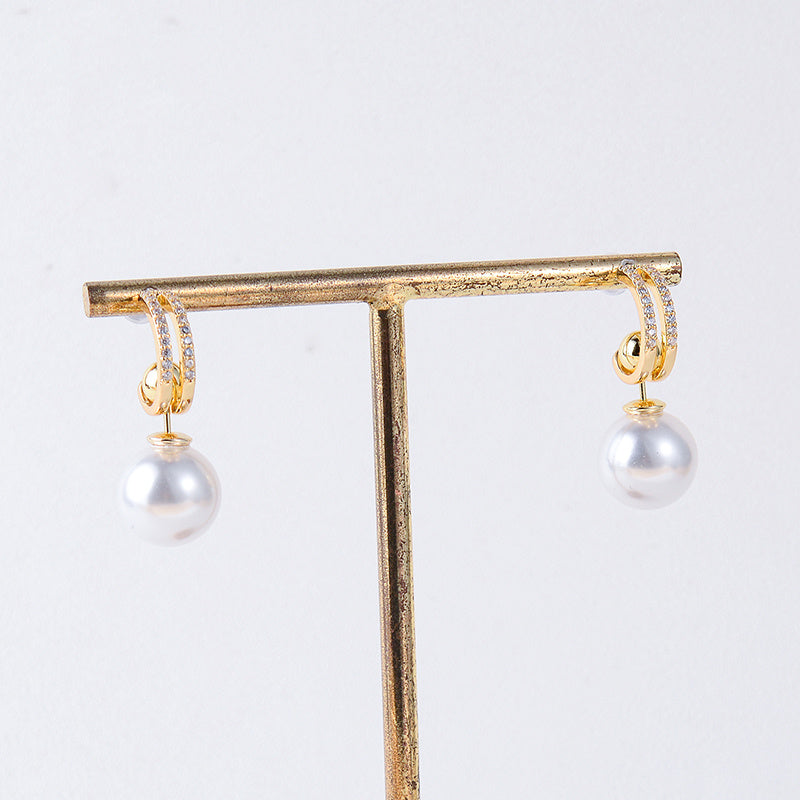 Earrings Frosted Shell Beads Solid Color - ADJOVIMARK