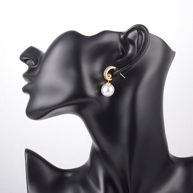 Earrings Frosted Shell Beads Solid Color - ADJOVIMARK