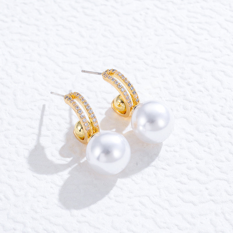Earrings Frosted Shell Beads Solid Color - ADJOVIMARK