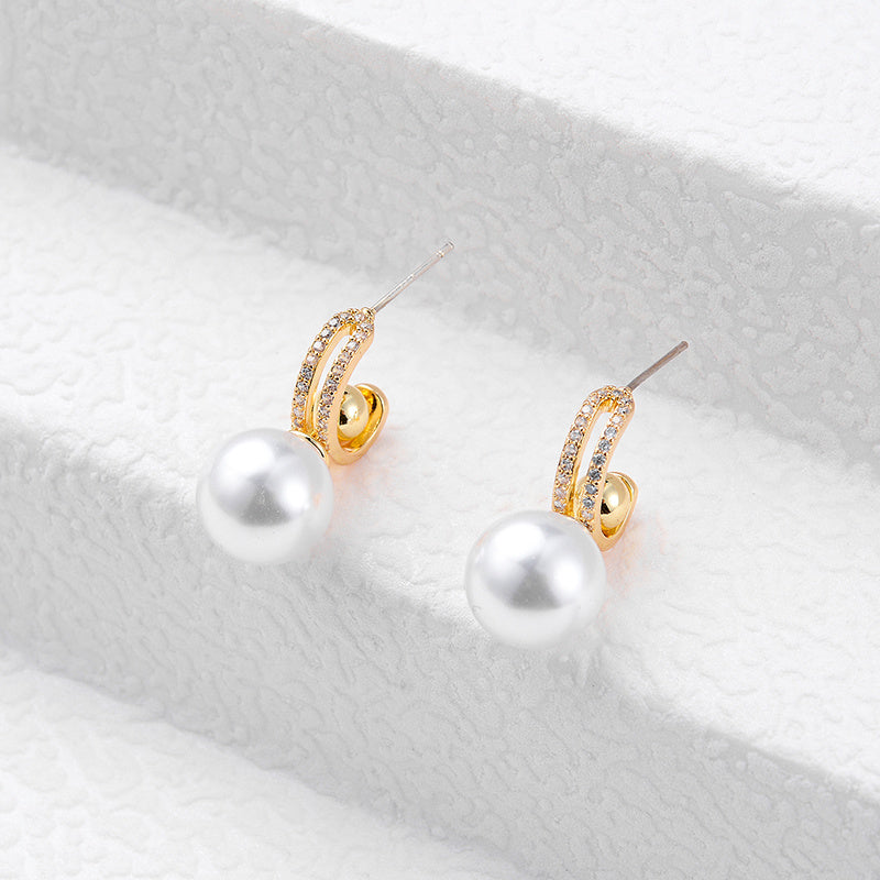Earrings Frosted Shell Beads Solid Color - ADJOVIMARK
