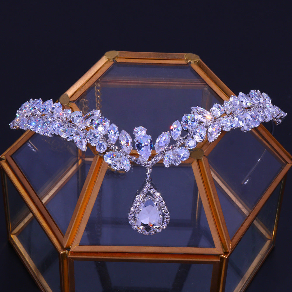 Head Chain Bridal Jewelry Women Luxury High-end Zircon Headband - ADJOVIMARK