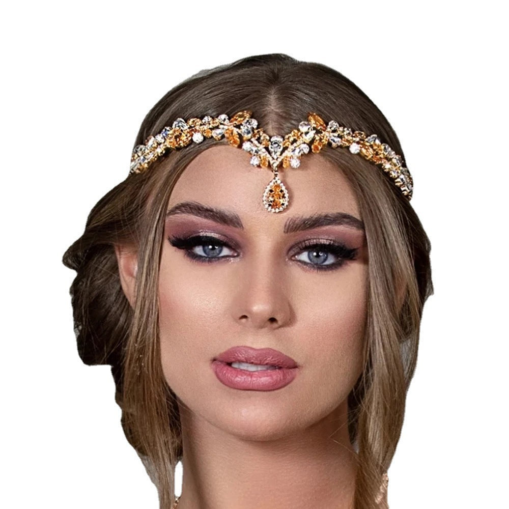 Head Chain Bridal Jewelry Women Luxury High-end Zircon Headband - ADJOVIMARK