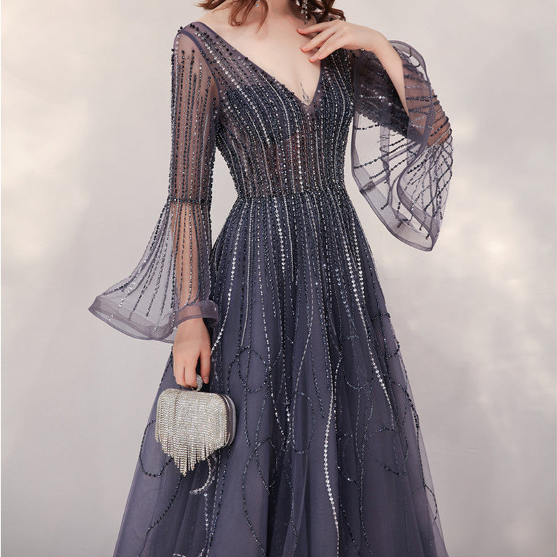 Evening Dress High-end Luxury Temperament Banquet - ADJOVIMARK