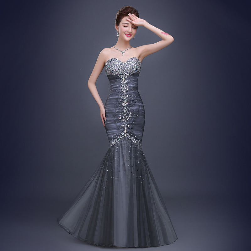 Ladies fishtail long evening dress - ADJOVIMARK