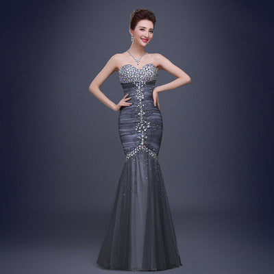 Ladies fishtail long evening dress - ADJOVIMARK