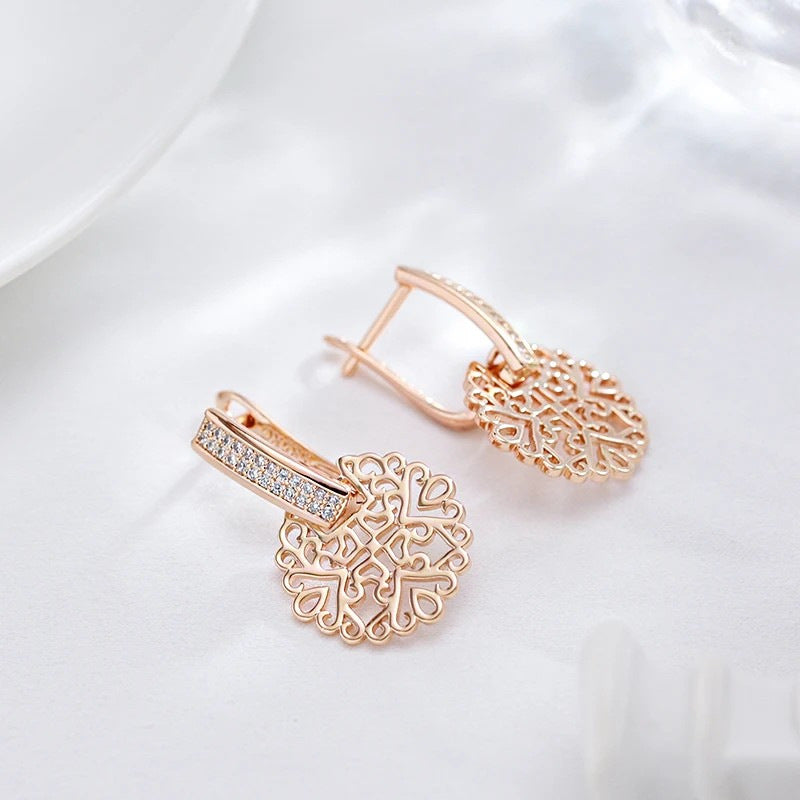 Natural Zircon Women's Pendant Earrings - ADJOVIMARK