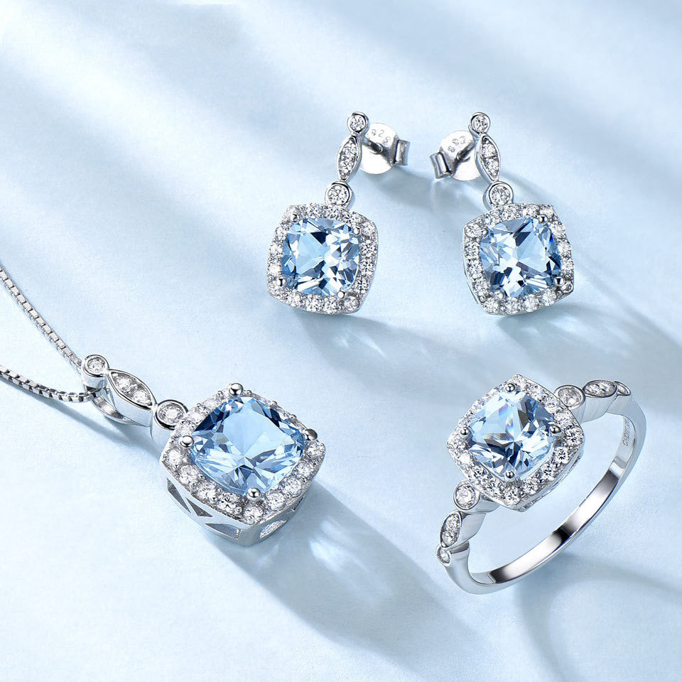 Blue Topaz jewelry set - ADJOVIMARK
