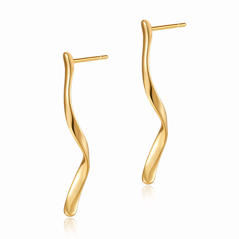 Irregular Line Design Personalized Ear Studs - ADJOVIMARK