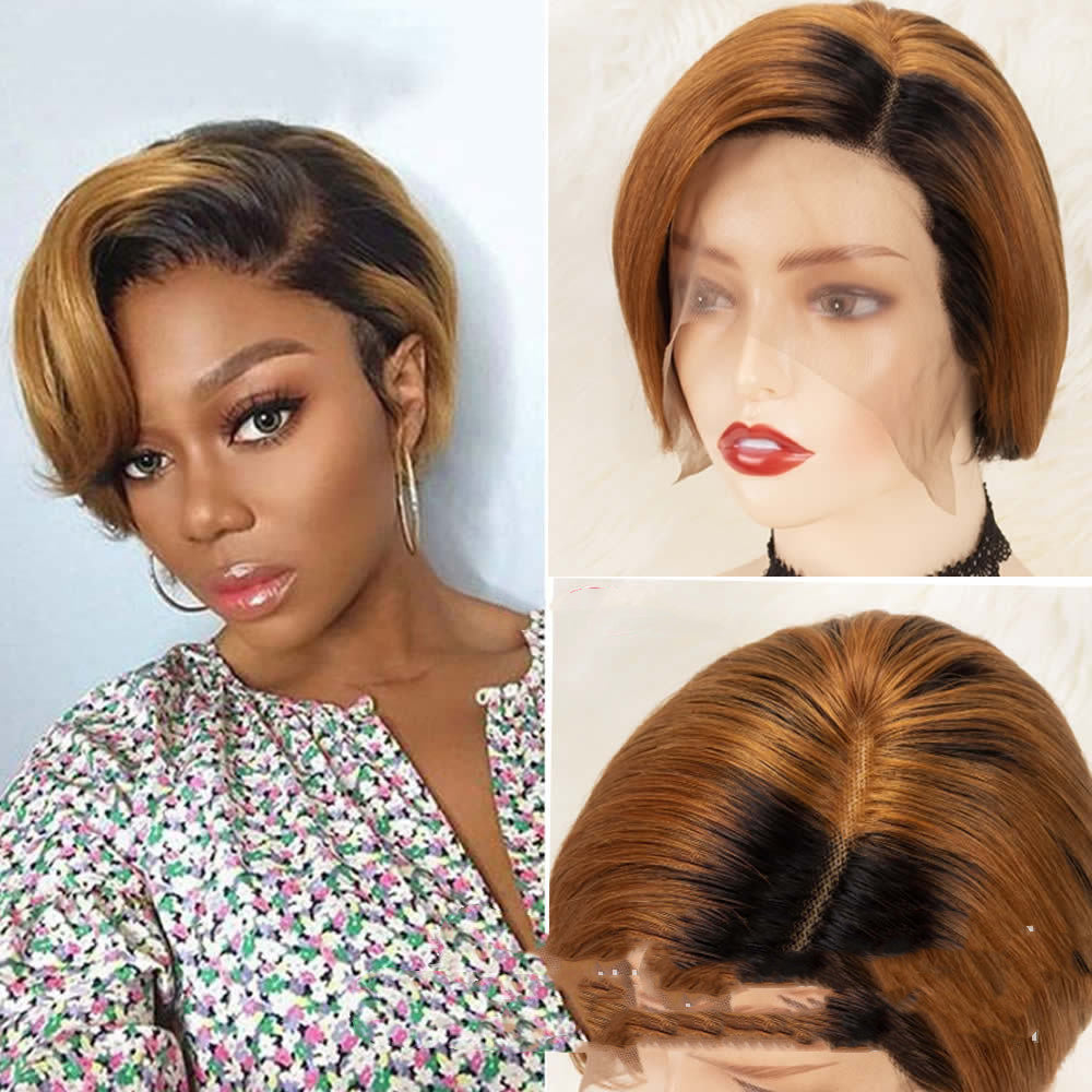 Wig Pixie Real Hair Front Lace - ADJOVIMARK