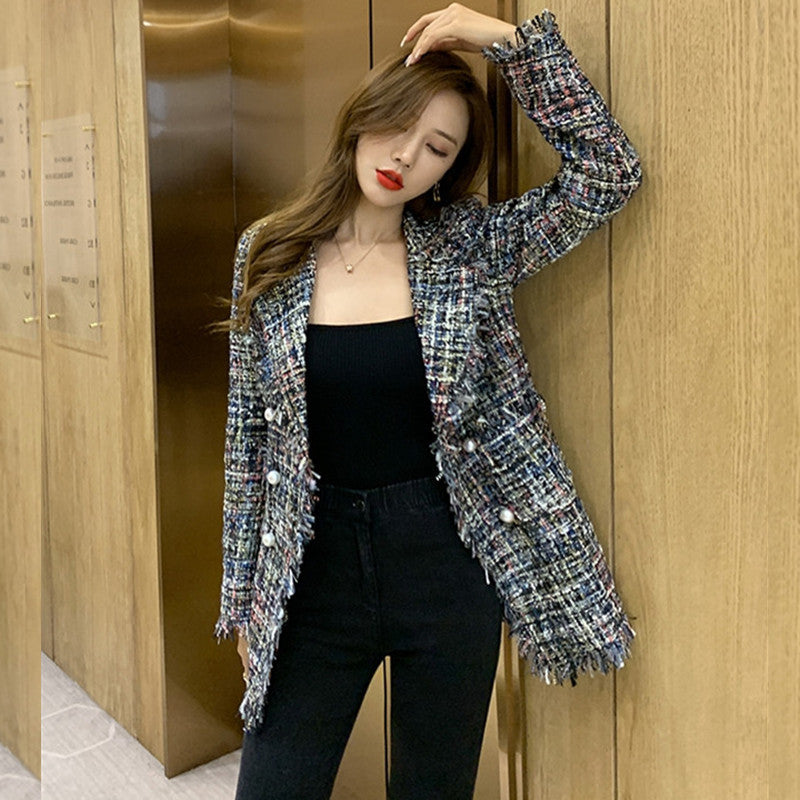 Ladies Temperament Small Fragrant Milk Suit Jacket - ADJOVIMARK