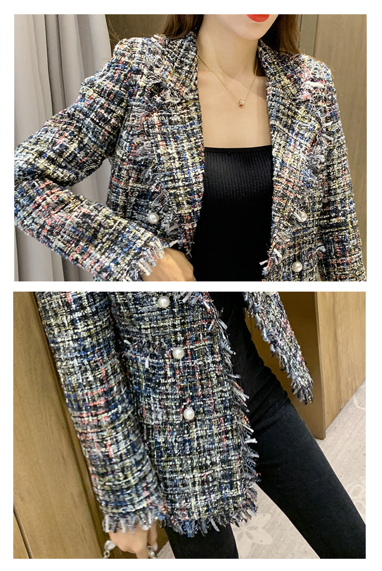 Ladies Temperament Small Fragrant Milk Suit Jacket - ADJOVIMARK