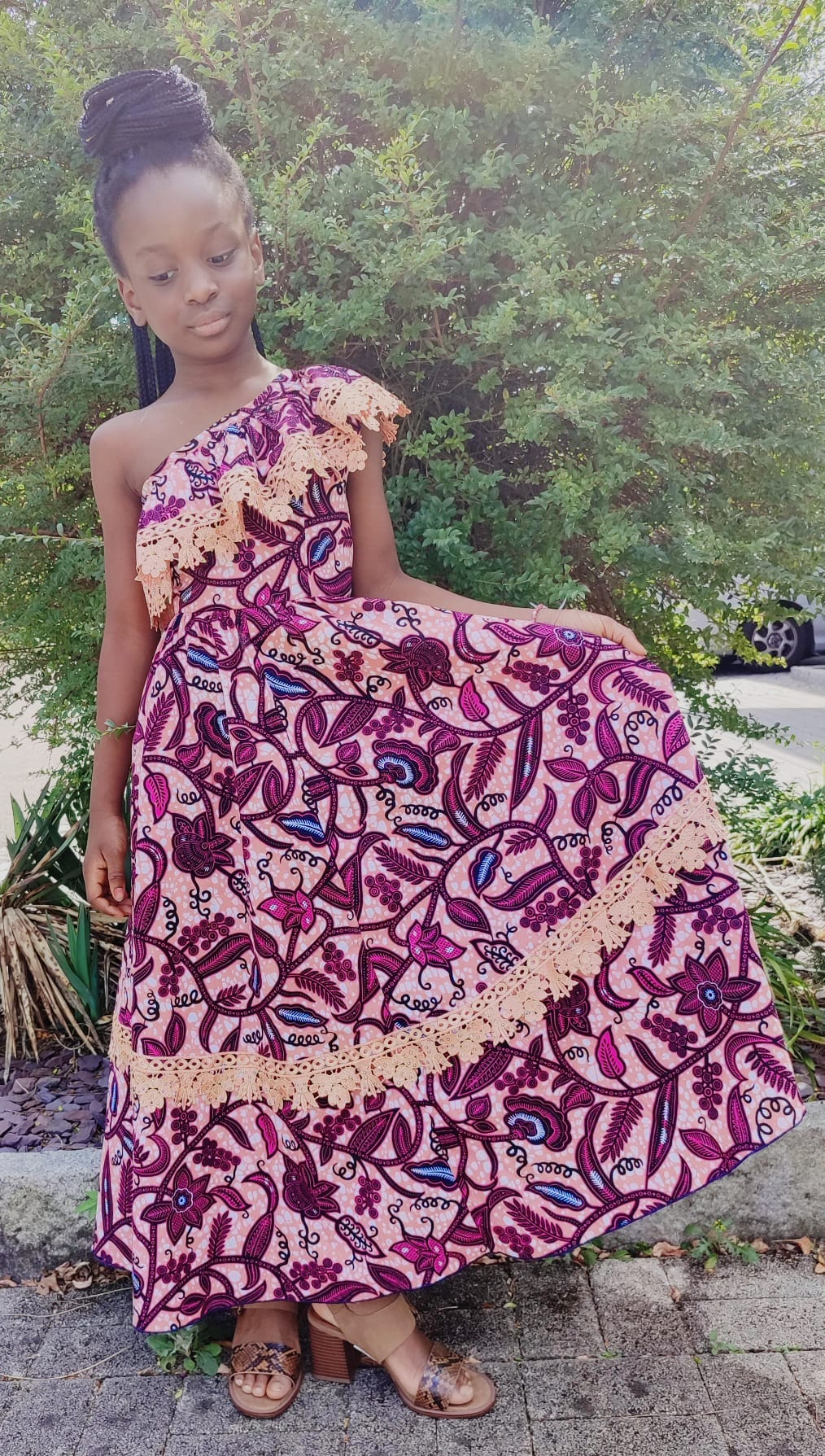 ROBE LONGUE ÉVASÉE POUR FILLE - ADJOVIMARK