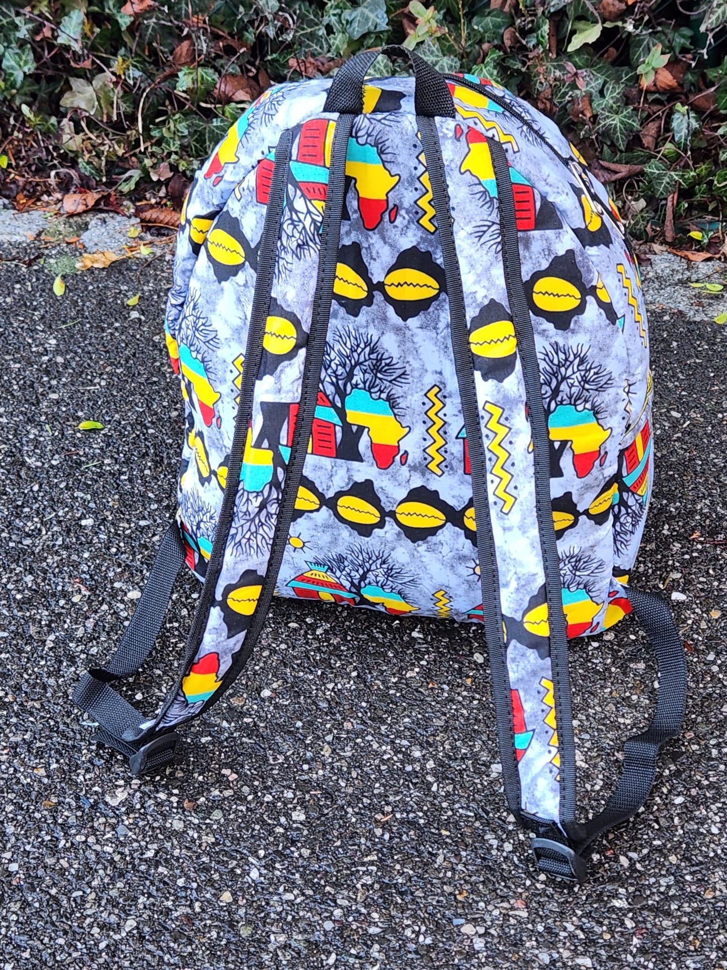 SAC À DOS EN TISSU WAX - ADJOVIMARK