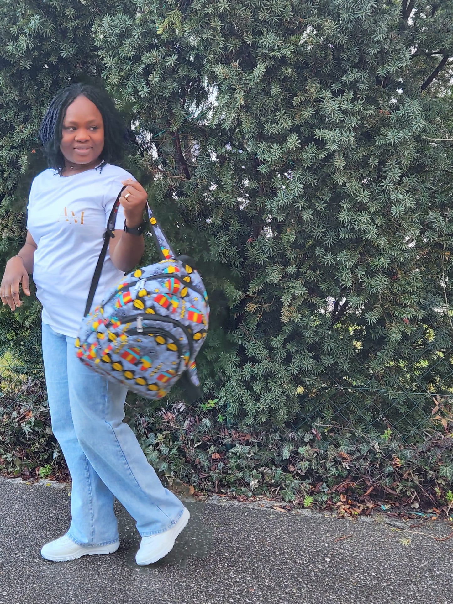 SAC À DOS EN TISSU WAX - ADJOVIMARK