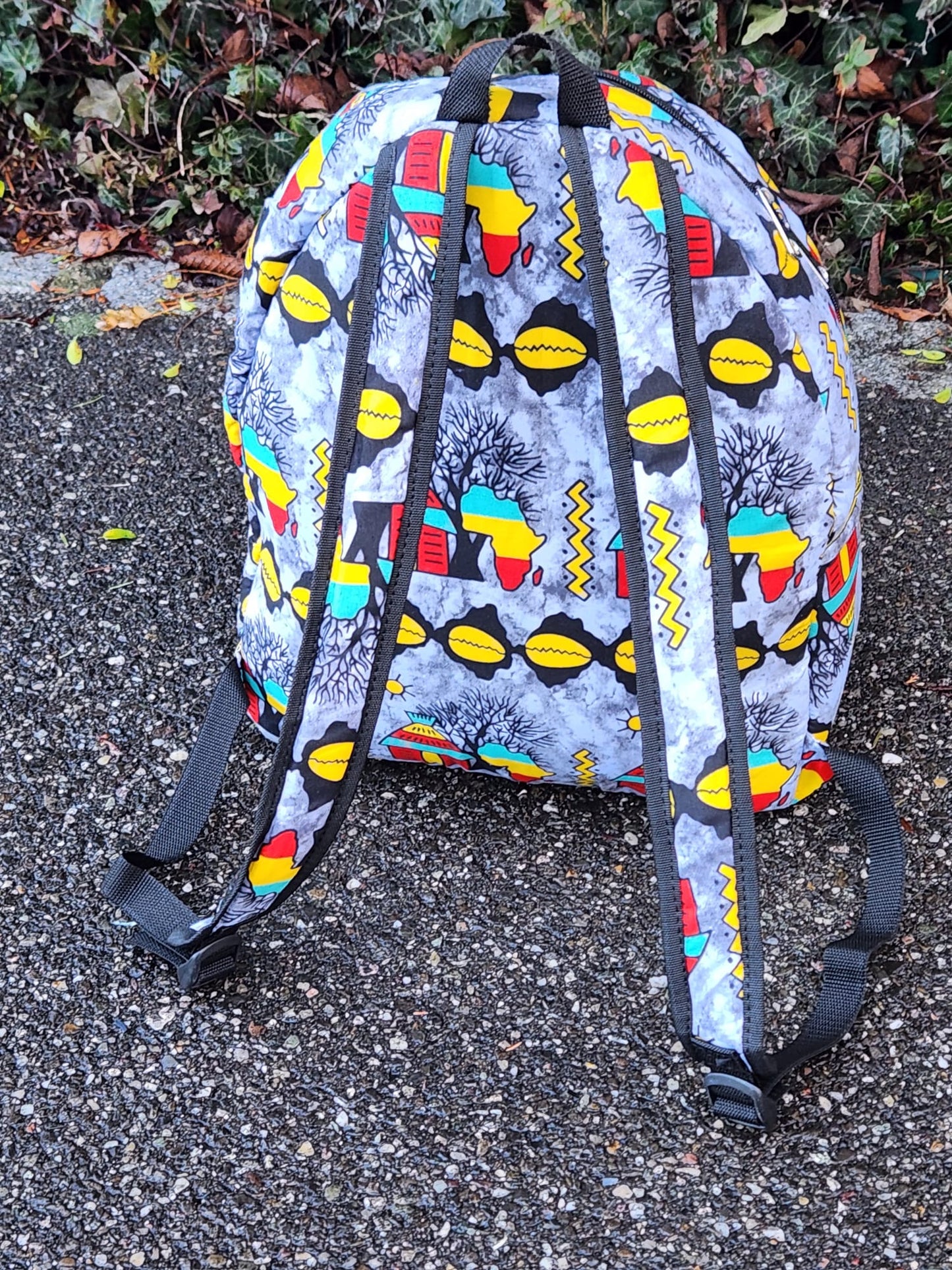 SAC À DOS EN TISSU WAX - ADJOVIMARK
