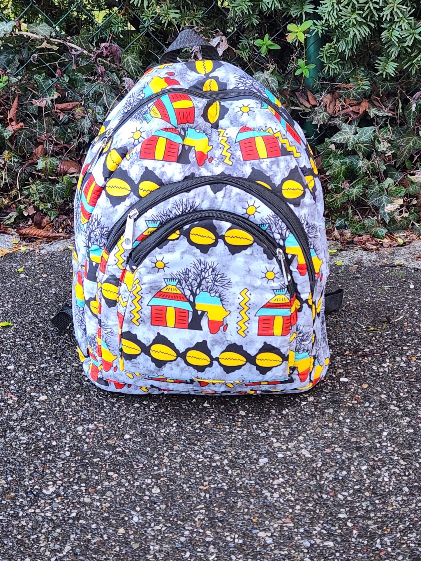 SAC À DOS EN TISSU WAX - ADJOVIMARK