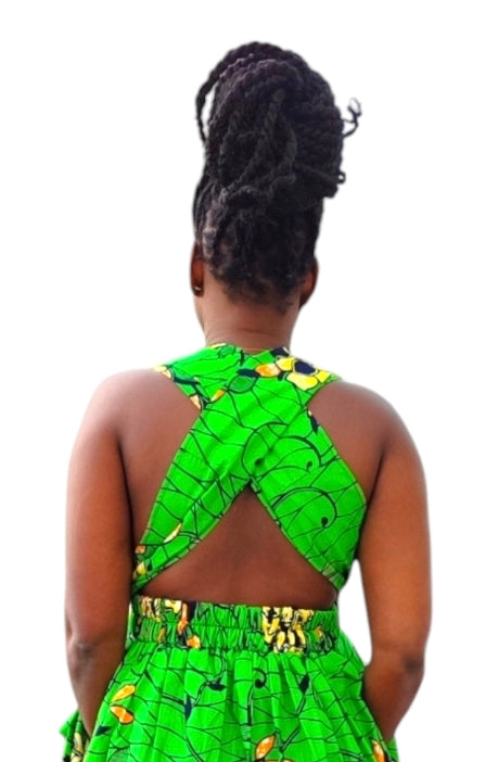 ROBE DE GRANDE TAILLE SANS MANCHE SUR EPAULE - ADJOVIMARK