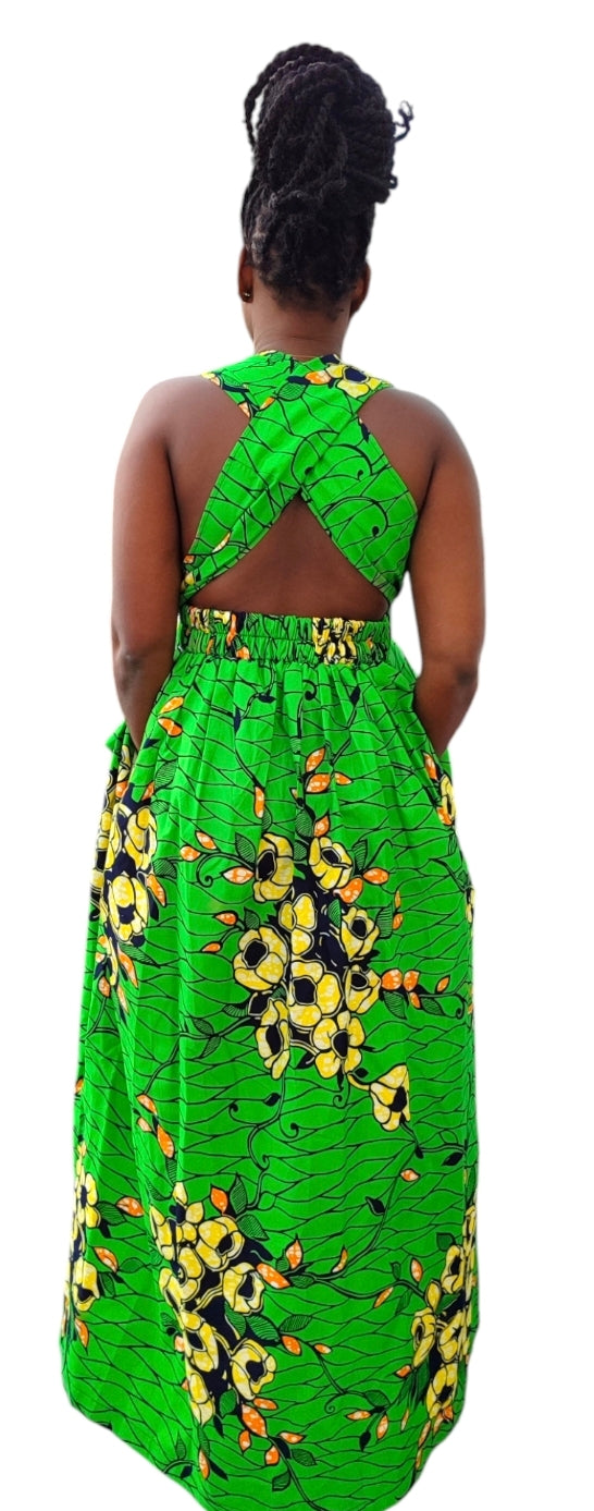 ROBE DE GRANDE TAILLE SANS MANCHE SUR EPAULE - ADJOVIMARK