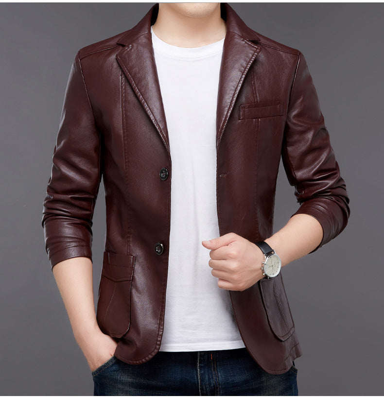 Men's Fashion Slim Fit Solid Color Jacket