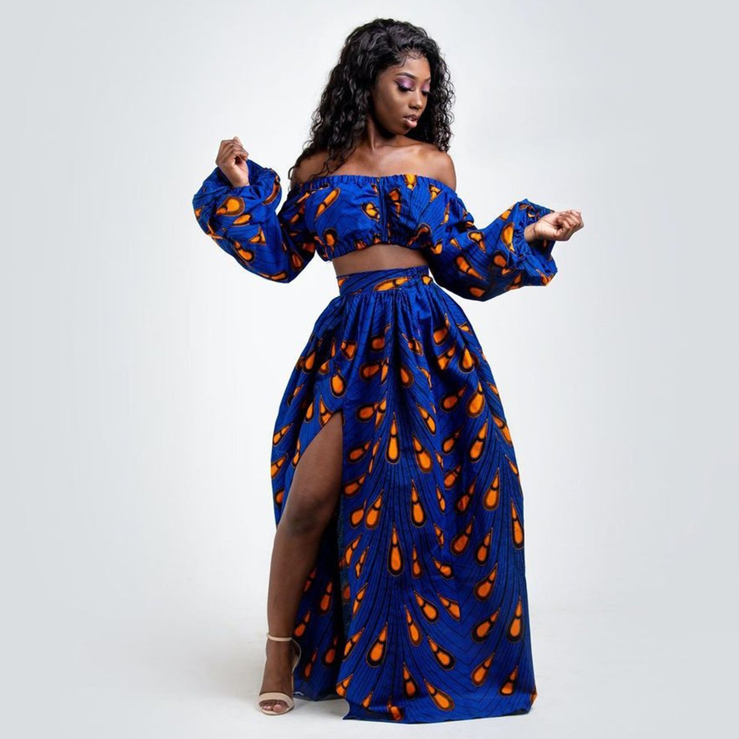 New African Women's Ethnic Digital Print Dress