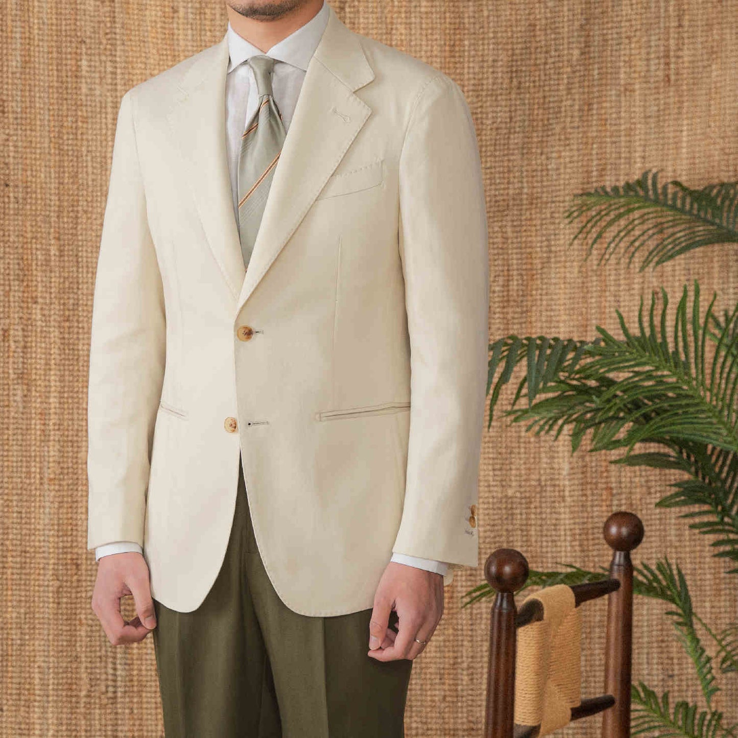 Linen Cotton Half Lining Lightweight Casual Suit NAPOLI Breathable Suit