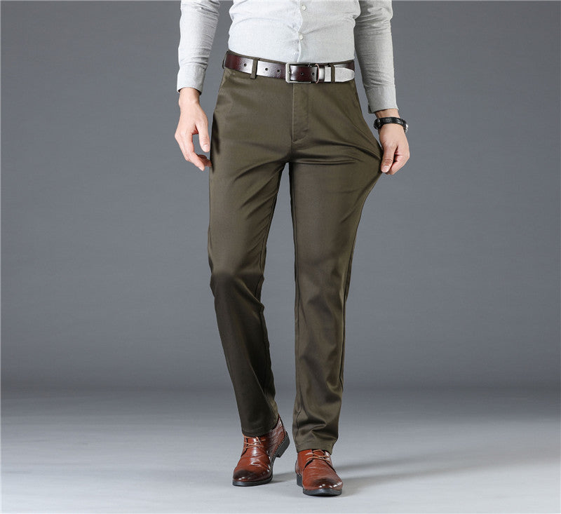 Middle-aged Slim Straight-leg Business Casual Pants