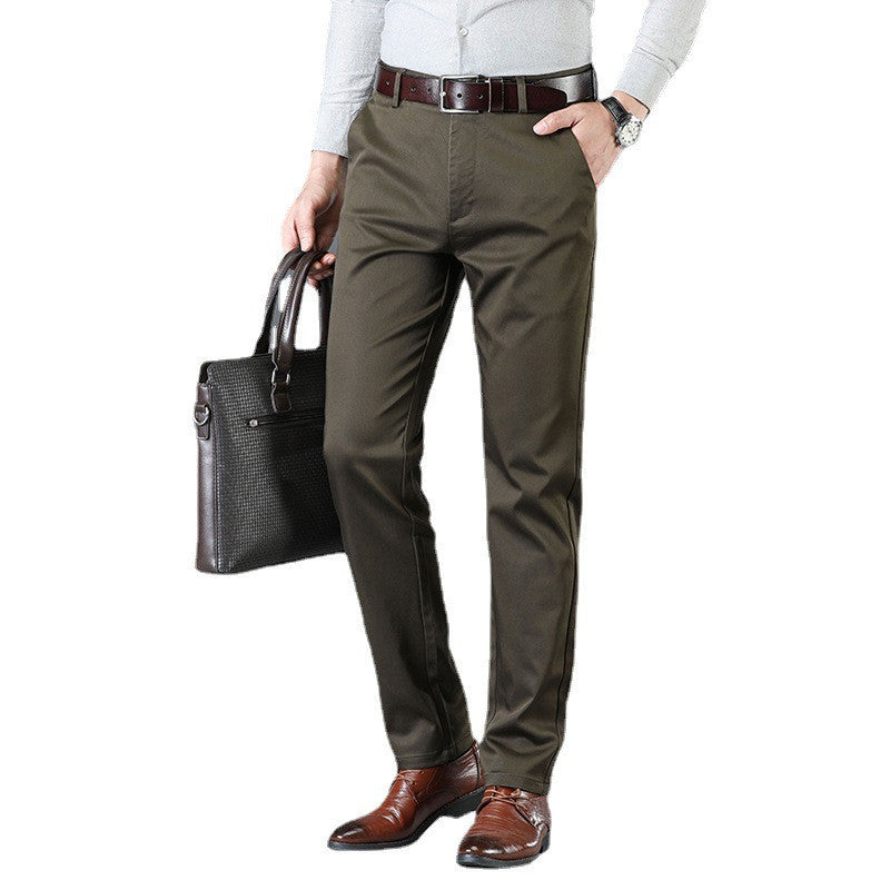 Middle-aged Slim Straight-leg Business Casual Pants