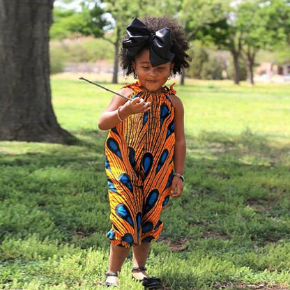 Children's printed jumpsuit