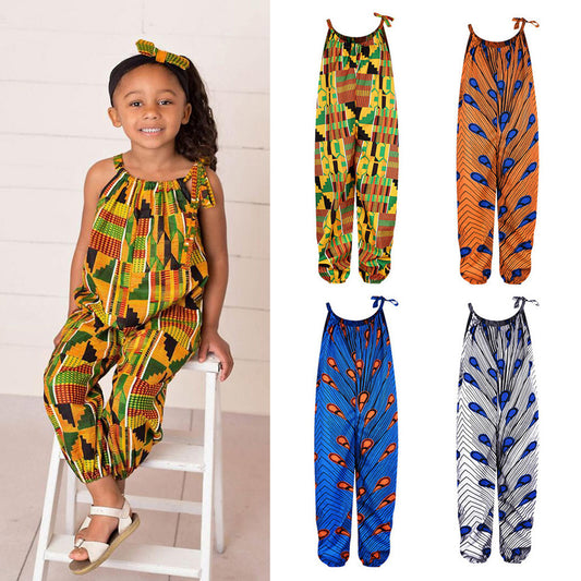 Children's printed jumpsuit