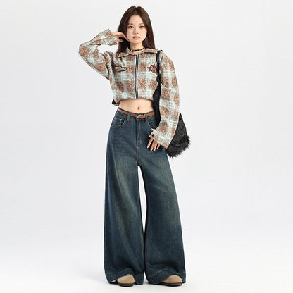 High Waist Slimming Drooping Wide-leg Pants - ADJOVIMARK