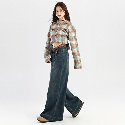 High Waist Slimming Drooping Wide-leg Pants - ADJOVIMARK