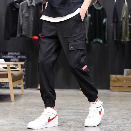 Sports All-match Casual Trousers With Waistband And Velvet Overalls - ADJOVIMARK