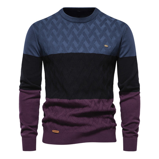 Men's Fashion Slim Round Neck Men's All-matching Sweater - ADJOVIMARK