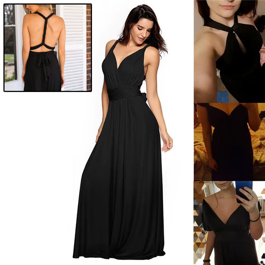 Women's Sexy Long Party Dress Club Floor-Length Summer Backless Bandage Maxi Dress Multiway Bridesmaids Boho Women Dress Vestidos - ADJOVIMARK