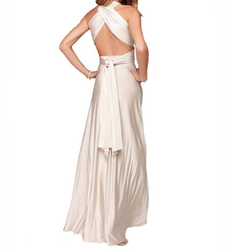 Women's Sexy Long Party Dress Club Floor-Length Summer Backless Bandage Maxi Dress Multiway Bridesmaids Boho Women Dress Vestidos - ADJOVIMARK