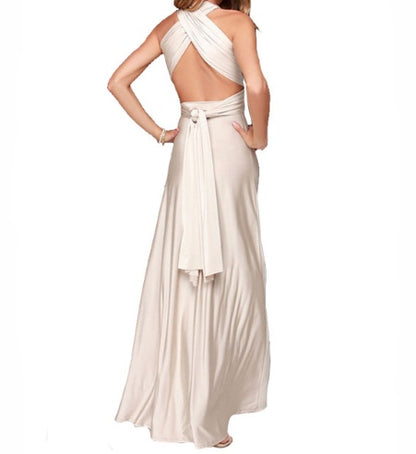 Women's Sexy Long Party Dress Club Floor-Length Summer Backless Bandage Maxi Dress Multiway Bridesmaids Boho Women Dress Vestidos - ADJOVIMARK