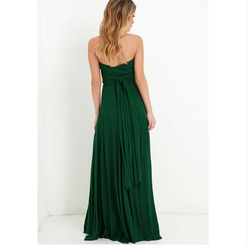 Women's Sexy Long Party Dress Club Floor-Length Summer Backless Bandage Maxi Dress Multiway Bridesmaids Boho Women Dress Vestidos - ADJOVIMARK