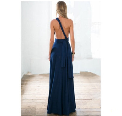 Women's Sexy Long Party Dress Club Floor-Length Summer Backless Bandage Maxi Dress Multiway Bridesmaids Boho Women Dress Vestidos - ADJOVIMARK